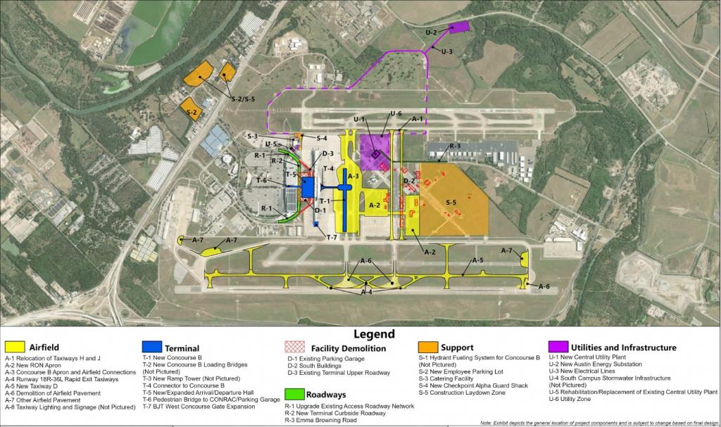 Airport Expansion Environmental Assessment AustinTexas Gov EA Projects Map Graphic